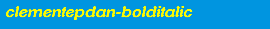 ClementePDan-BoldItalic.ttf
(Art font online converter effect display)