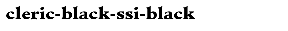 Cleric-Black-SSi-Black.ttf(艺术字体在线转换器效果展示图)