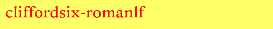 CliffordSix-RomanLF.otf(字体效果展示)