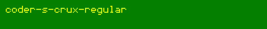 Coder-s-Crux-Regular.ttf(字体效果展示)