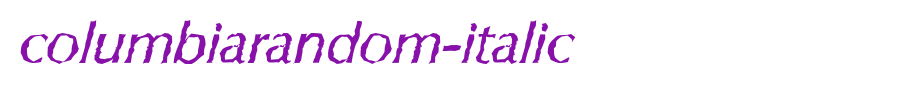ColumbiaRandom-Italic.ttf(字体效果展示)