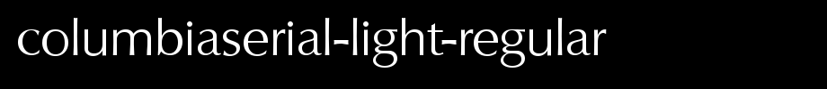ColumbiaSerial-Light-Regular.ttf(字体效果展示)