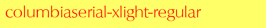 ColumbiaSerial-Xlight-Regular.ttf(艺术字体在线转换器效果展示图)