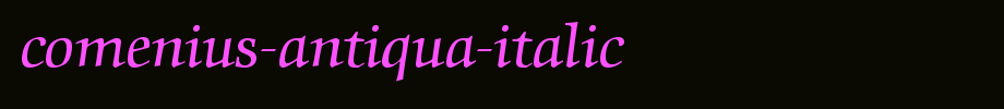 Comenius-Antiqua-Italic.ttf(字体效果展示)