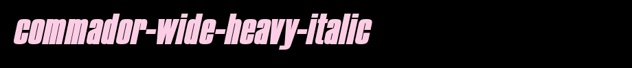 Commador-Wide-Heavy-Italic.ttf
(Art font online converter effect display)