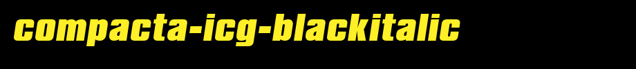 Compacta-ICG-BlackItalic.ttf(字体效果展示)