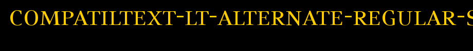 CompatilText-LT-Alte rnate-Regular-Small-Caps.ttf
(Art font online converter effect display)