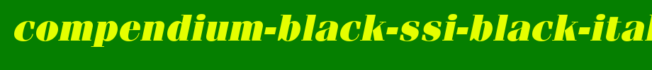 Compendium-Black-SSi-Black-Italic.ttf(字体效果展示)