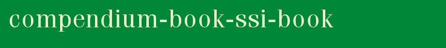 Compendium-Book-SSi-Book.ttf(艺术字体在线转换器效果展示图)