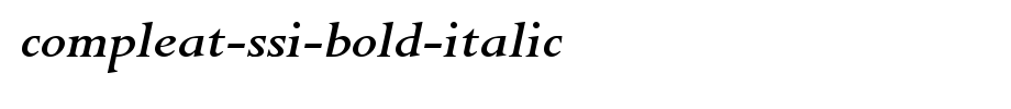 Compleat-SSi-Bold-Italic.ttf(字体效果展示)