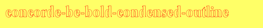 Concorde-BE-Bold-Condensed-Outline.ttf(艺术字体在线转换器效果展示图)