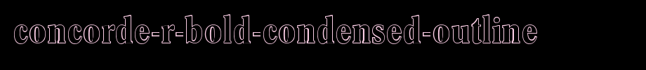 Concorde-R-Bold-Condensed-Outline.ttf(字体效果展示)