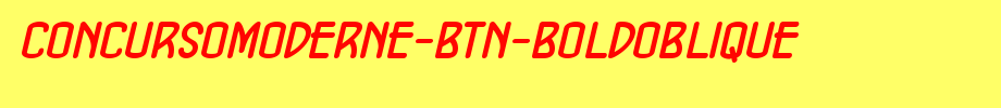ConcursoModerne-BTN-BoldOblique.ttf(字体效果展示)