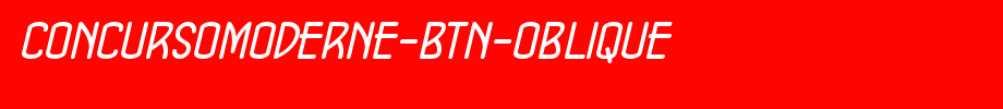 ConcursoModerne-BTN-Oblique.ttf(字体效果展示)