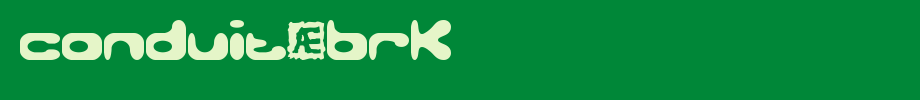 Conduit-BRK.ttf
(Art font online converter effect display)