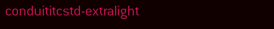 ConduitITCStd-ExtraLight.otf
(Art font online converter effect display)