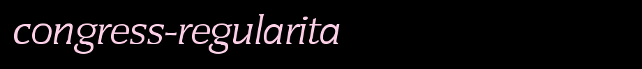 Congress-RegularIta.ttf
(Art font online converter effect display)