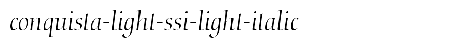 Conquista-Light-SSi-Light-Italic.ttf(字体效果展示)