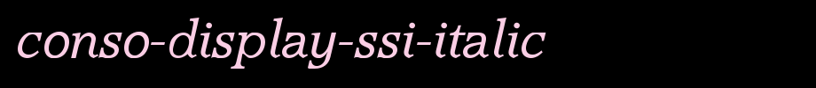 Conso-Display-SSi-Italic.ttf(字体效果展示)