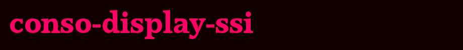 Conso-Display-SSi.ttf(艺术字体在线转换器效果展示图)