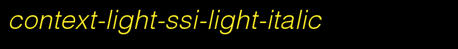 Context-Light-SSi-Light-Italic.ttf(艺术字体在线转换器效果展示图)