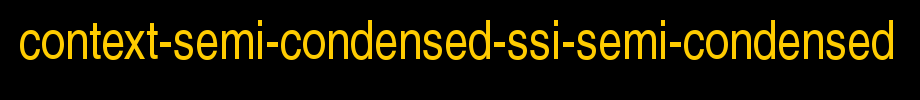 Context-Semi-Condensed-SSi-Semi-Condensed.ttf(艺术字体在线转换器效果展示图)