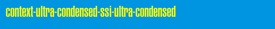 Context-Ultra-Condensed-SSi-Ultra-Condensed.ttf(字体效果展示)