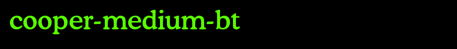 Cooper-Medium-BT_ English font
(Art font online converter effect display)