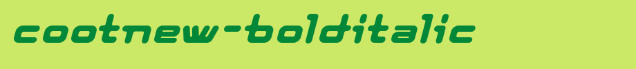 Cootnew-BoldItalic.ttf(艺术字体在线转换器效果展示图)