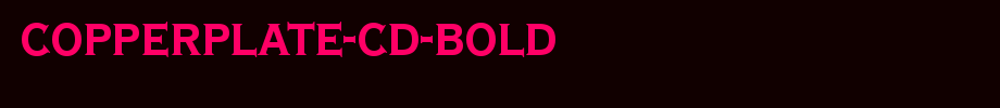 Copperplate-Cd-Bold.ttf(字体效果展示)