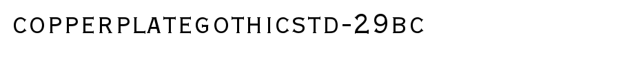 CopperplateGothicStd-29BC_英文字体(艺术字体在线转换器效果展示图)