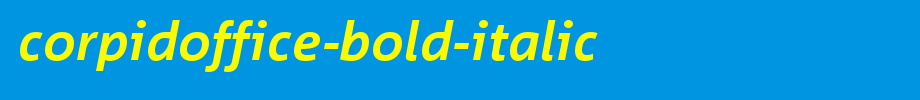 CorpidOffice-Bold-Italic_英文字体字体效果展示
