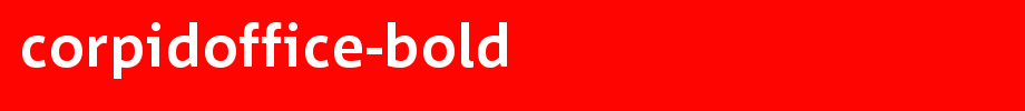 CorpidOffice-Bold_英文字体(字体效果展示)