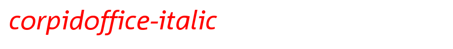 CorpidOffice-Italic_ English font