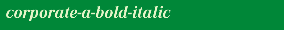 Corporate-A-Bold-Italic.ttf(艺术字体在线转换器效果展示图)