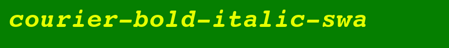 Courier-Bold-Italic-SWA.ttf(字体效果展示)