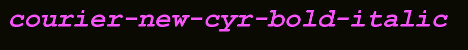 Courier-New-Cyr-Bold-Italic.ttf(艺术字体在线转换器效果展示图)