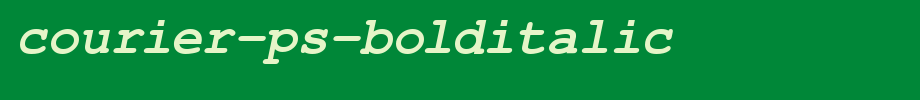Courier-PS-BoldItalic.ttf(字体效果展示)