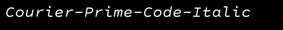 Courier-Prime-Code-Italic_英文字体(字体效果展示)