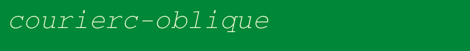 CourierC-Oblique_英文字体字体效果展示
