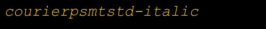 CourierPSMTStd-Italic.otf(字体效果展示)
