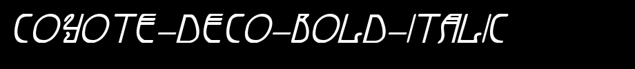 Coyote-Deco-Bold-Italic.ttf
(Art font online converter effect display)
