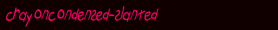 CrayonCondensed-Slanted.ttf
(Art font online converter effect display)