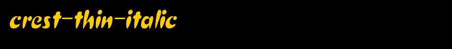 Crest-Thin-Italic.ttf(艺术字体在线转换器效果展示图)