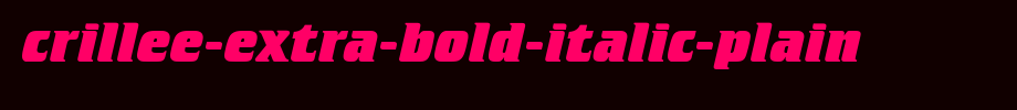 Crillee-Extra-Bold-Italic-Plain.ttf(艺术字体在线转换器效果展示图)