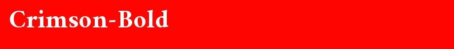 Crimson-Bold_英文字体(字体效果展示)
