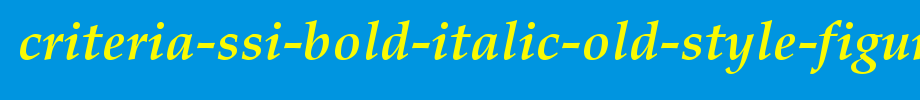 Criteria-SSi-Bold-Italic-Old-Style-Figures.ttf(艺术字体在线转换器效果展示图)