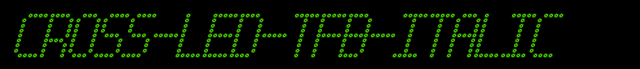 Cross-led-tfb-Italic.ttf(艺术字体在线转换器效果展示图)