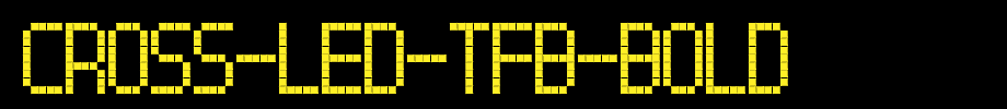 Cross-led-tfb-bold.ttf(艺术字体在线转换器效果展示图)