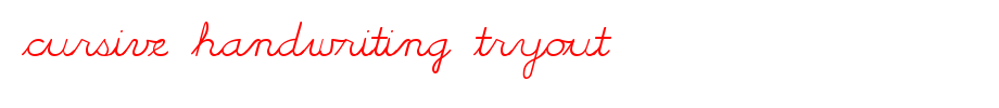 Cursive-Handwriting-Tryout.TTF(艺术字体在线转换器效果展示图)